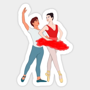 Ballet Couple Pas De Deux Dancer Sticker